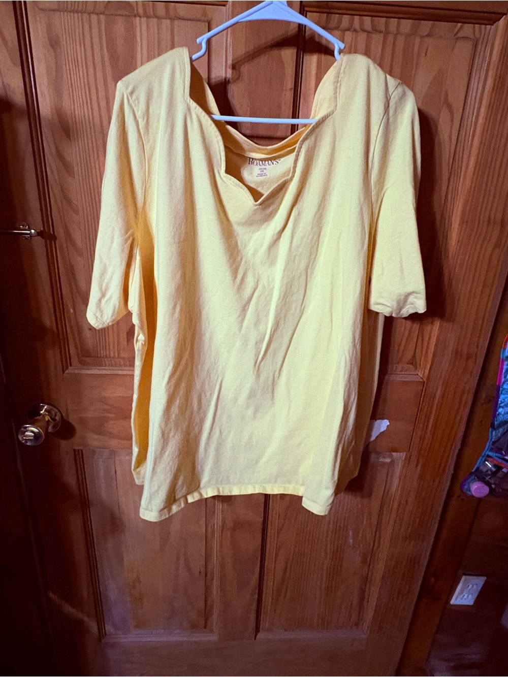Roaman's Soft Yellow Short Sleeve Tee